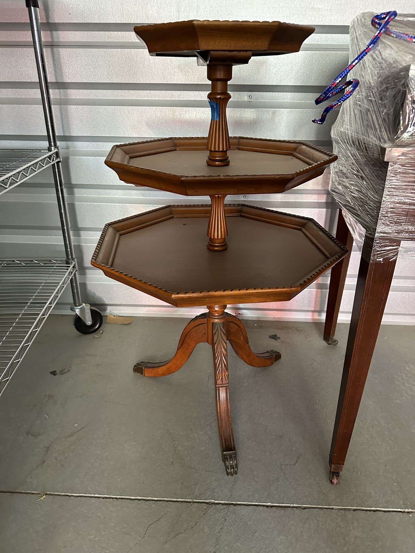 Vintage 3 Tier Mahogany Table