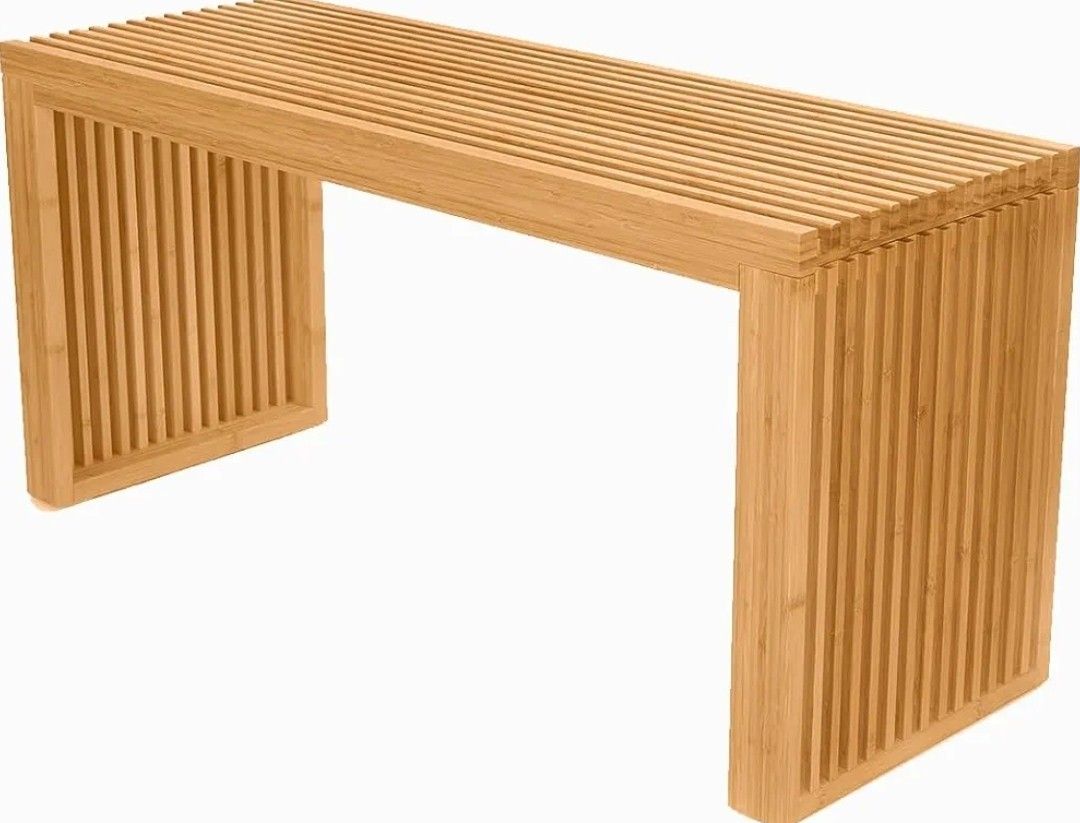 Bamboo Dining Bench, 35 Inch Farmhouse Decor Indoor Kitchen Table Bench Retails $143