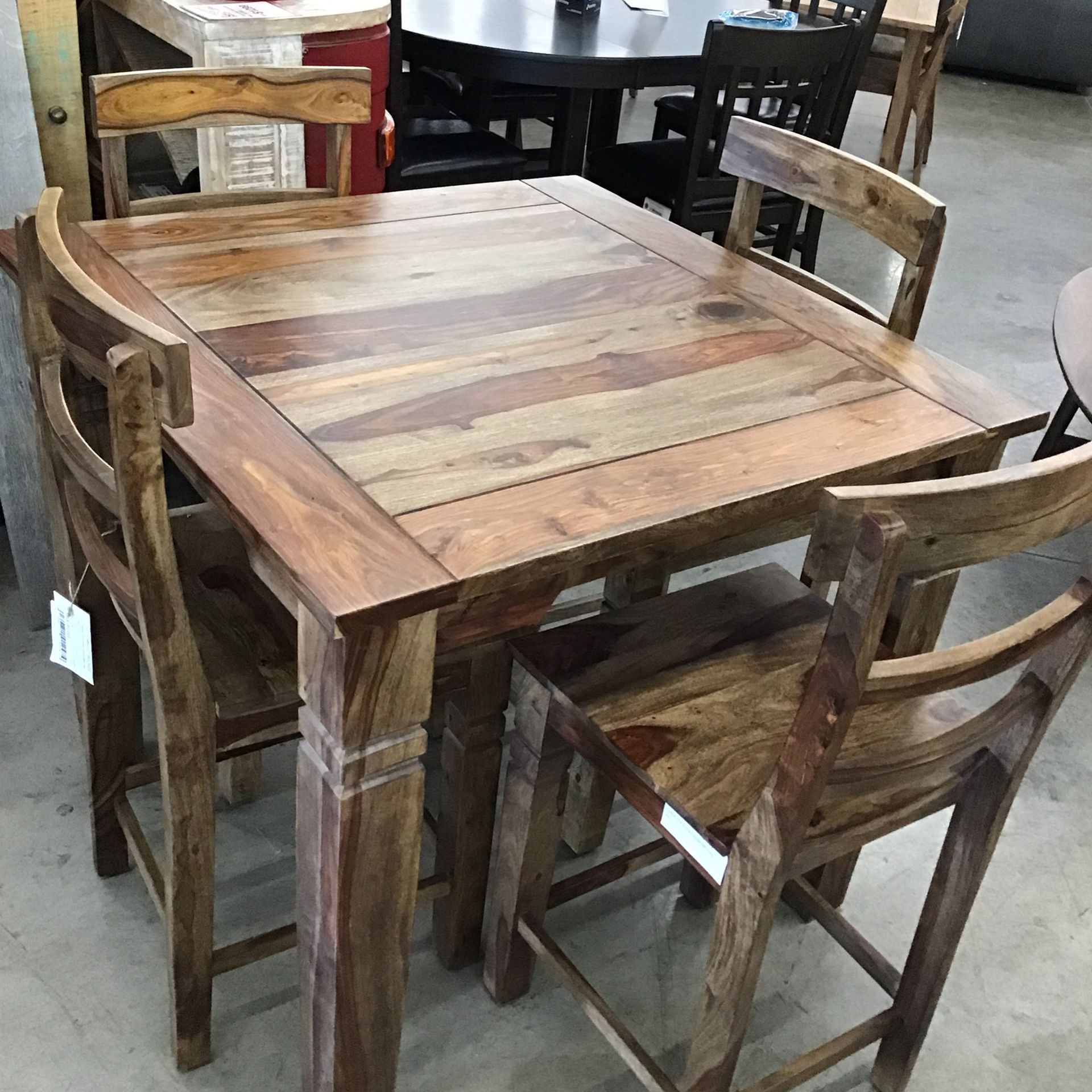 High Dining Table Solid Wood