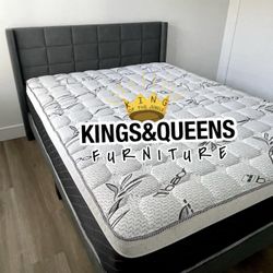 New Queen Bed Frame With Mattress 