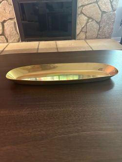 Gold candle dish