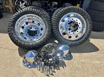 Polished Dually  Wheel with tires