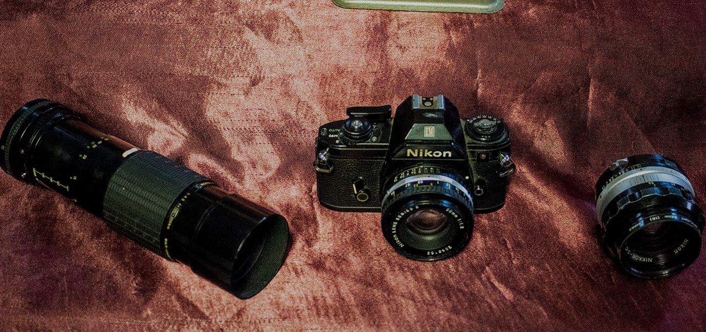 Nikon EM Vintage 35 mm SLR w/3 lenses