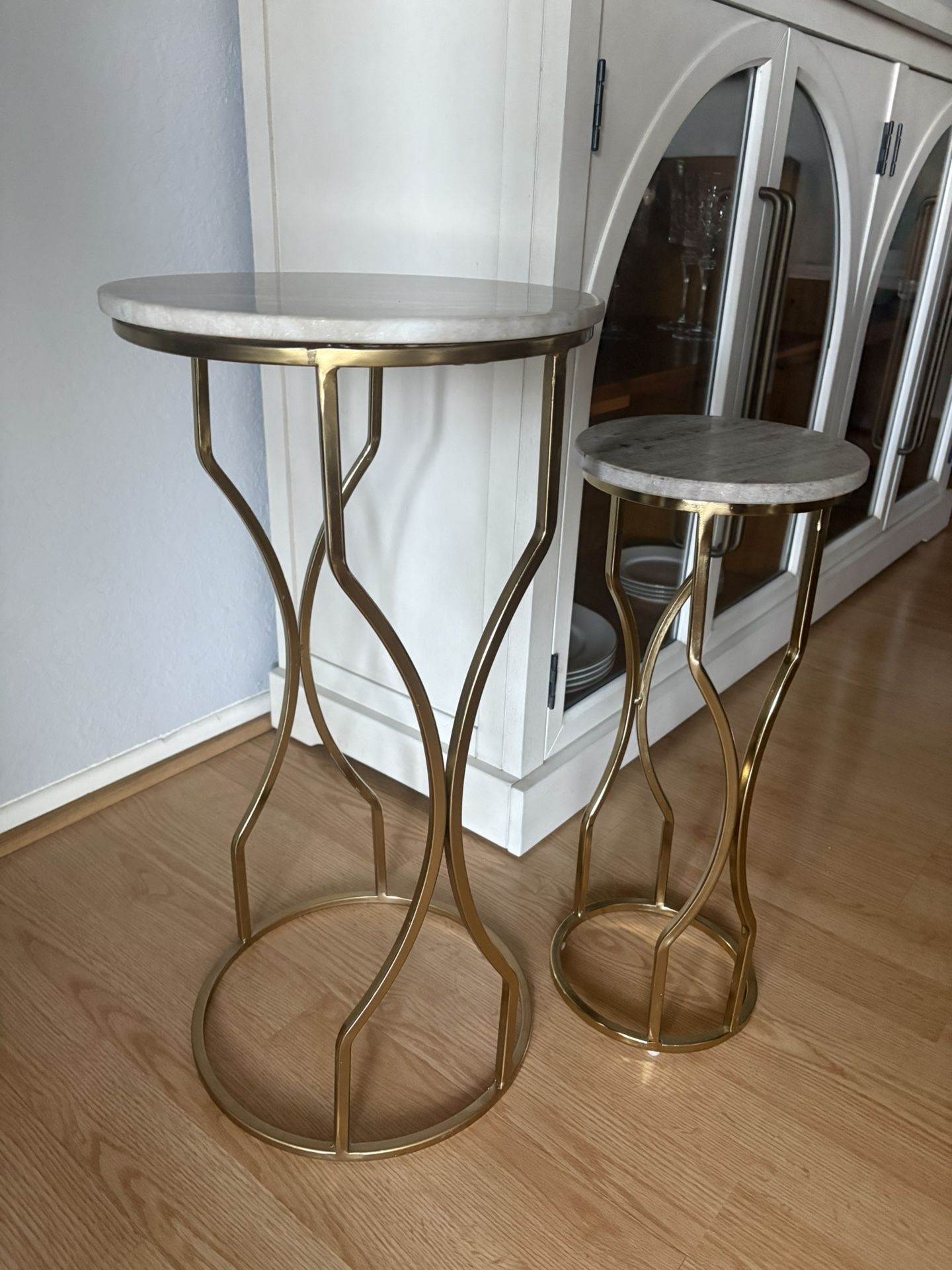 Marble Side Table Set 24” 20” Height 