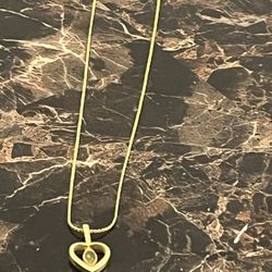 Beautiful Heart Necklace With Stone 