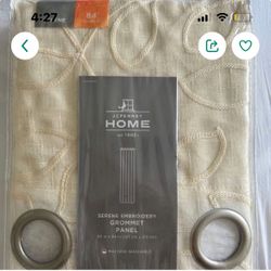 Serene Embroidery Grommet Panel