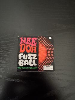 NeeDoh Fuzz Ball Orange Velvet Squeeze Squishy Fidget Toy