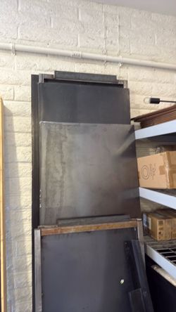 Metal stand up desk and shelves  custom