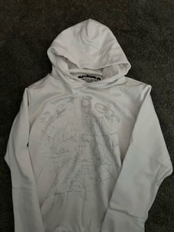 white sp5der hoodie M