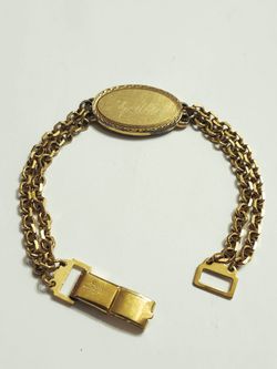 Vintage Speidel Gold or Rhodium Electroplated 3 Strand Bracelet
