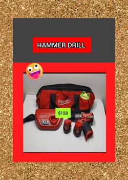 Milwaukee Hammer Drill kit combo batteries chargers rachet FORGE RAPID