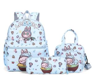 3 pc labubu backpack set