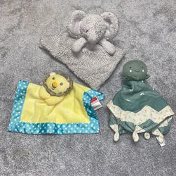 Baby Security Blanket Loveys Set of 3