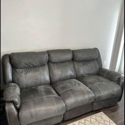 Reclining Sofa Gray