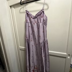 Free People On My Own Satin Floral Slip Dress – NWT – Lavender 