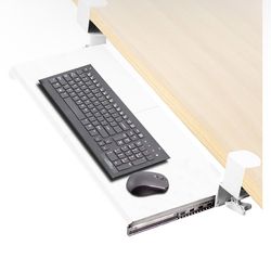 VIVO Large Keyboard Tray Under Desk Pull Out with Extra Sturdy C Clamp Mount System, 27 (33 Including Clamps) x 11 inch Slide-Out Platform for Typing,