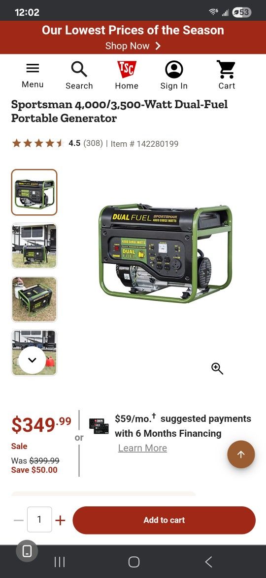 Sportsmen Generator 