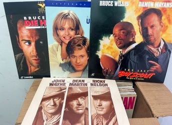 Lot of 39 LaserDisc Movies Rambo Pretty Pink Adventure LD Laser Discs, some SEALED!