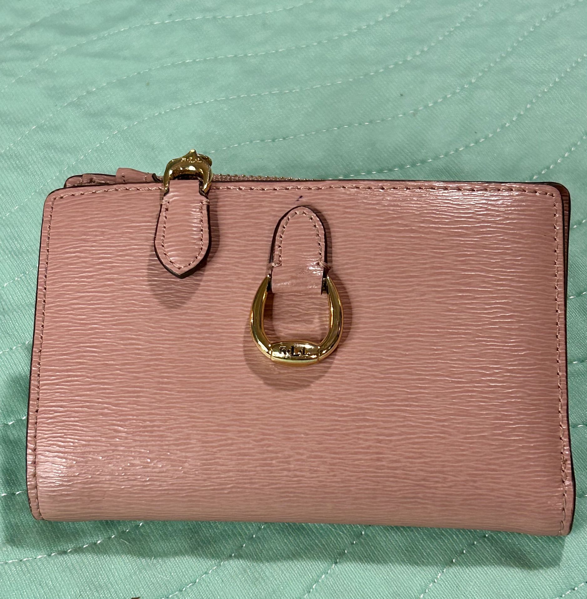 Luxe Rose Colored Leather Wallet by Lauren by Ralph Lauren