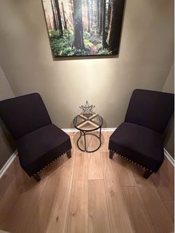 Kasala Black Accent Chairs and Side Table
