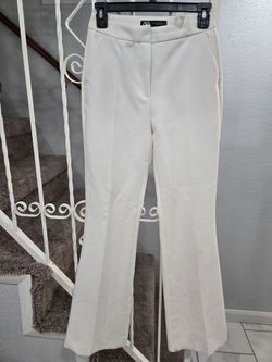 Zara White Flare Trousers