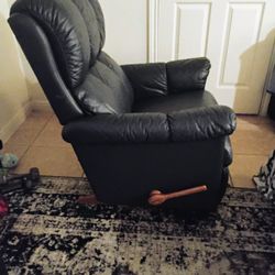 Black Leather Recliner Sofa