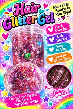 Hair glitter gel