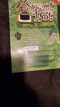 Bundle of unused smart pots 2x 10 gal 2x 5 gal