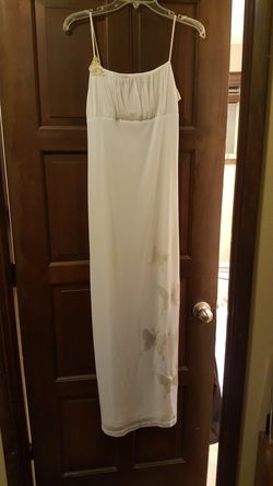 White Glitter Butterfly Prom/formal Dress-size Jr. Large