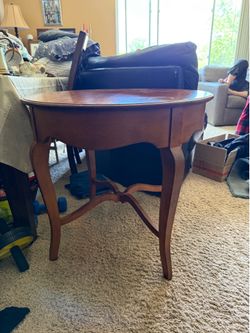 Real wood round table