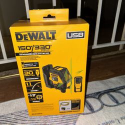 NEW DeWALT USB Rechargeable Green Cross Line Laser - DCLE14201G
