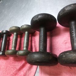 Pesas Weights Dumbbells Iron Cast Collection