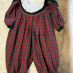 Carter's Holiday Plaid outfit girls size 18 months