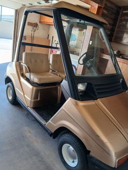 Gold Golf Cart