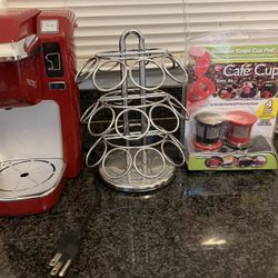Kurig Coffee Maker, Pod Carousel And Reusable Pods.