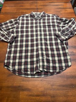 Roundtree & Yorke Plaid Flannel Button-Down Shirt