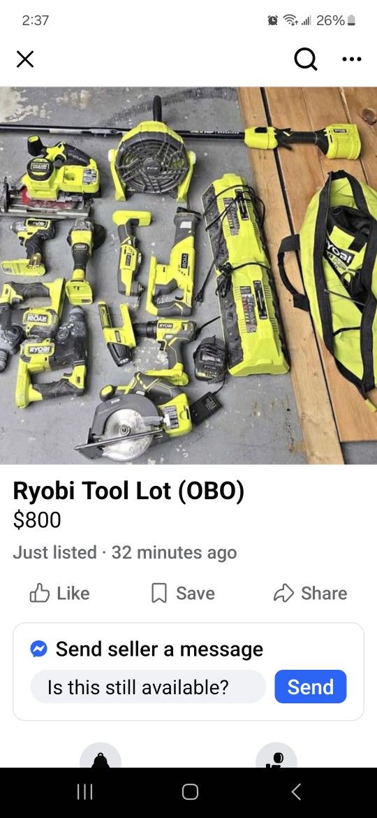 Ryobi Tool Lot