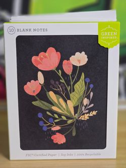 🌸 Floral Blank Note Cards – 10 Count 🌸