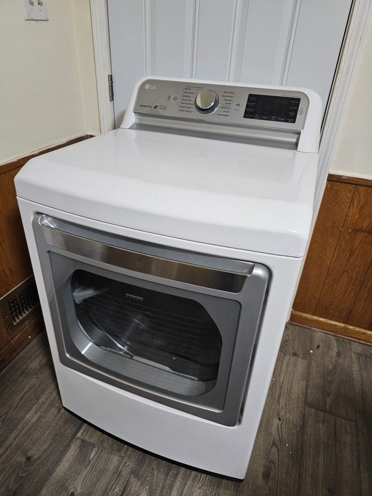 SET WASHER AND DRYER LG XL CAPACITY 5.2 CU GOOD CONDITION BOTH ELECTRIC LARGE CAPACITY HEAVY DUTY DELIVERY AVAILABLE