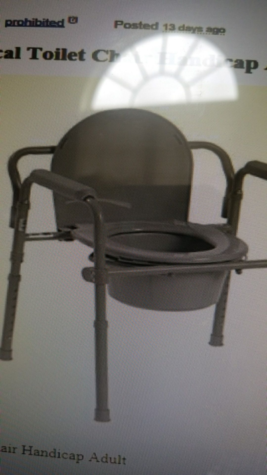 New Handicap toilet seat