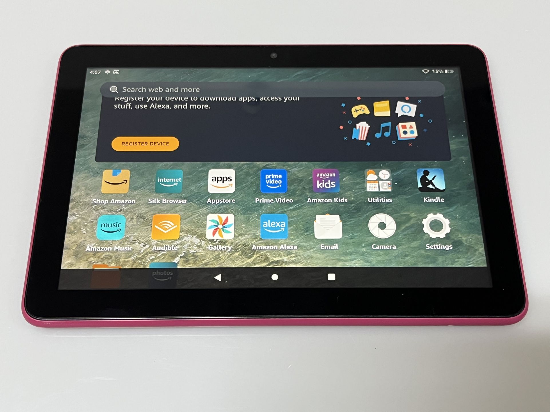 Amazon Fire HD 8 12th Gen 8” Tablet 32GB Storage Pink USB Type C - $45