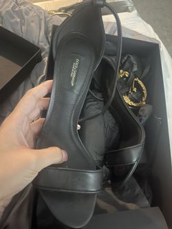 Dolce And Gabbana Heels Black and Gold 38.5