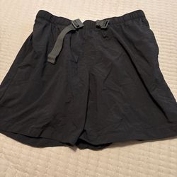 black swim trunks