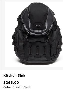 Oakley kitchen sink backpack black-new