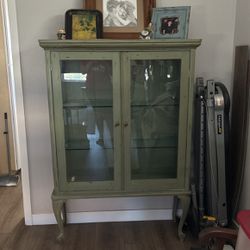 Antique Sage Cabinet