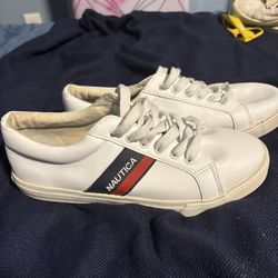 Nautica White Lace Up Logo Women’s Casual Sneakers US 8.5