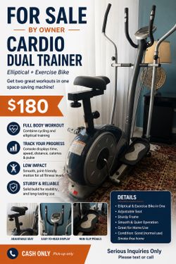 Elliptical Exercise Machine Like New