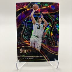 Nikola Jokic 2023-2024 Select Basketball Purple Cracked Ice Prizm 2/99