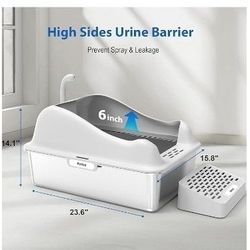 NEW* Stainless Steel Cat Litter Box with Lid, XL