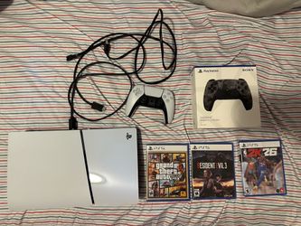 PlayStation 5 with 3 games